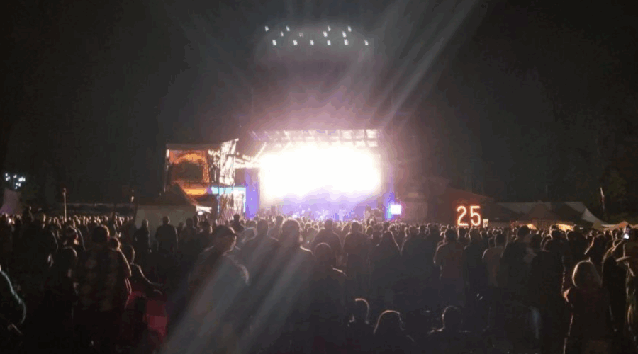 outside festival at night
