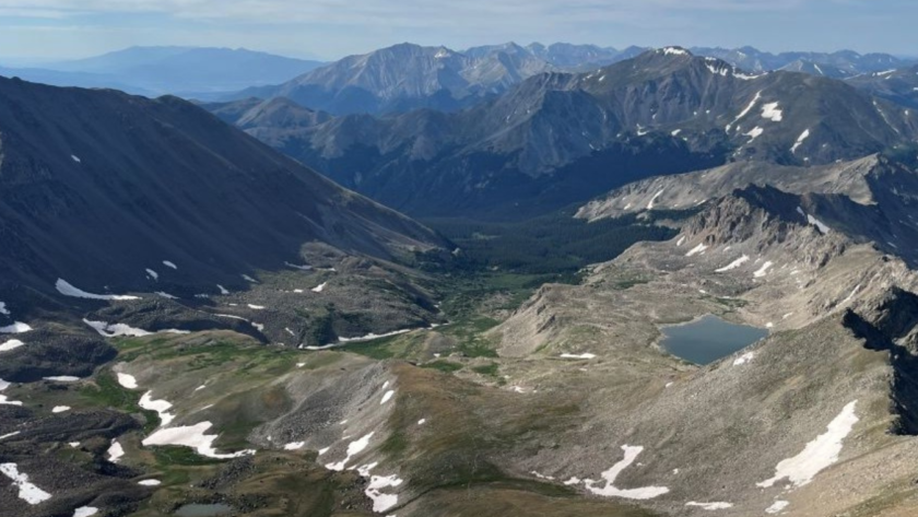 view from summit of mount harvard