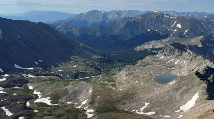 view from summit of mount harvard