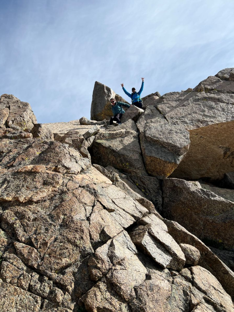 Descent down Mt Harvard