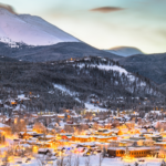 ski town of breckenridge in winter